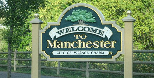 Welcome To Manchester Connecticut Sign